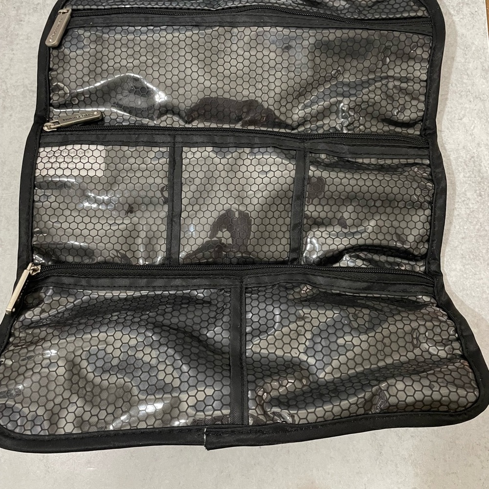 Travelon Jewelry Travel Storage Case Organize Hangable Bag Black 10.5”